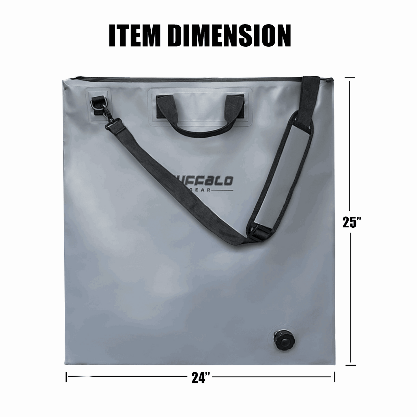 24x25'' Fish Tournament Weigh in Bag with Separate Mesh Insert - Buffalo Gear 