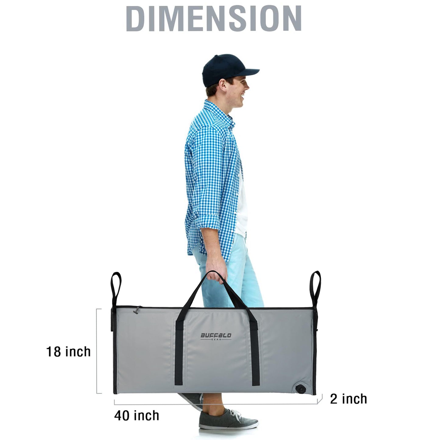 40x18'' Insulated Fish Cooler Bag - Buffalo Gear  