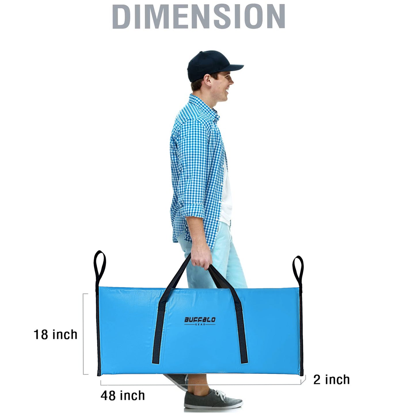 48x18'' Insulated Fish CoolerBag Keep Ice Cold More Than 24 Hours