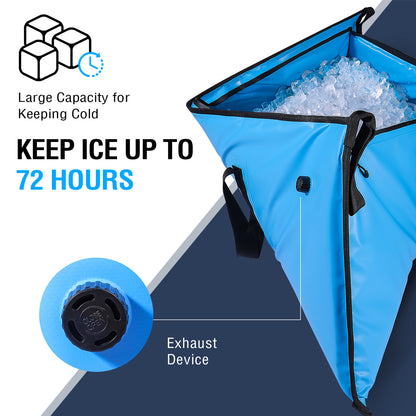 40x18'' Leakproof Fish Cooler Bag With Waterproof Zipper - Buffalo Gear 