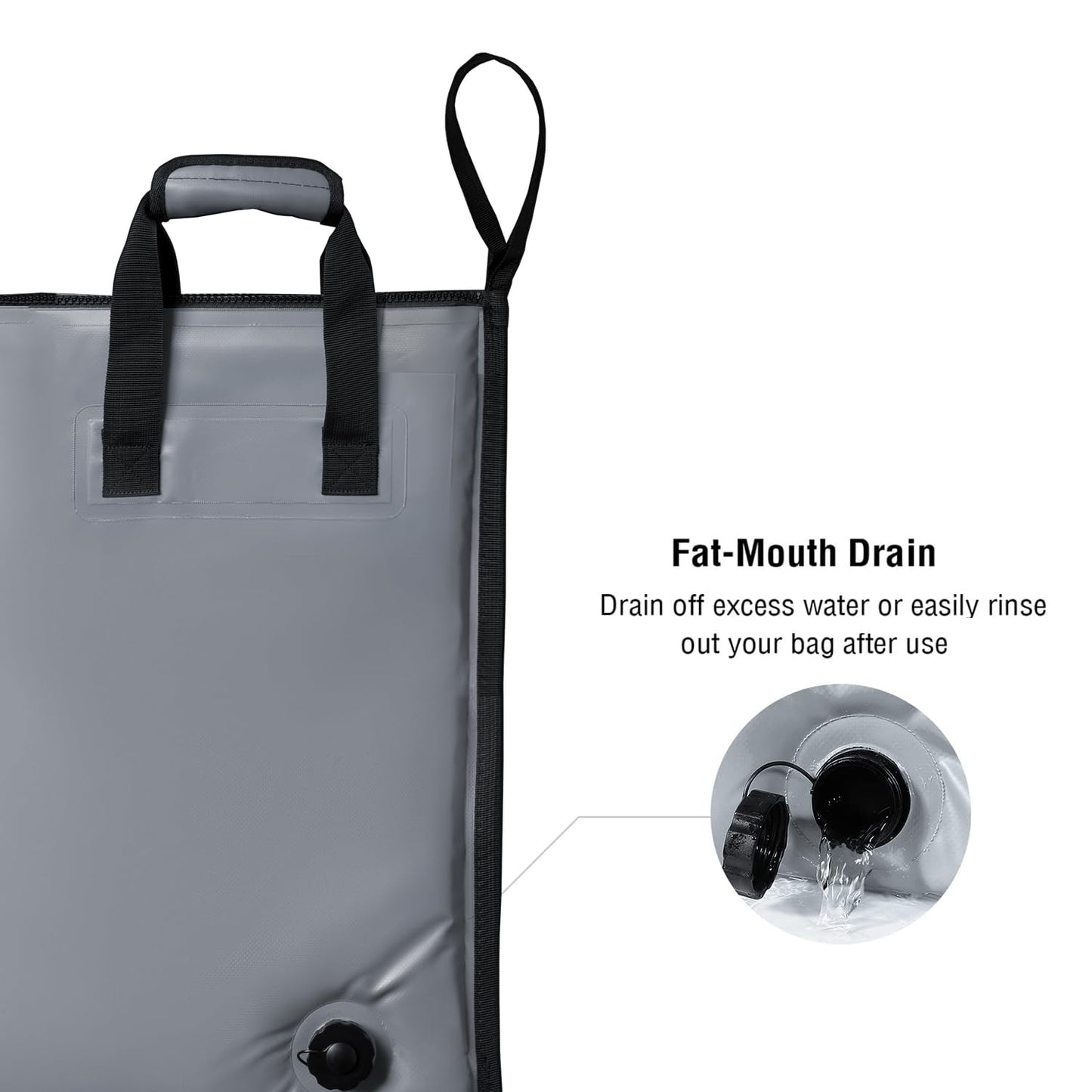 60x24'' Collapsible Insulated Fish Cooler Bag with Waterproof Zipper - Buffalo Gear 