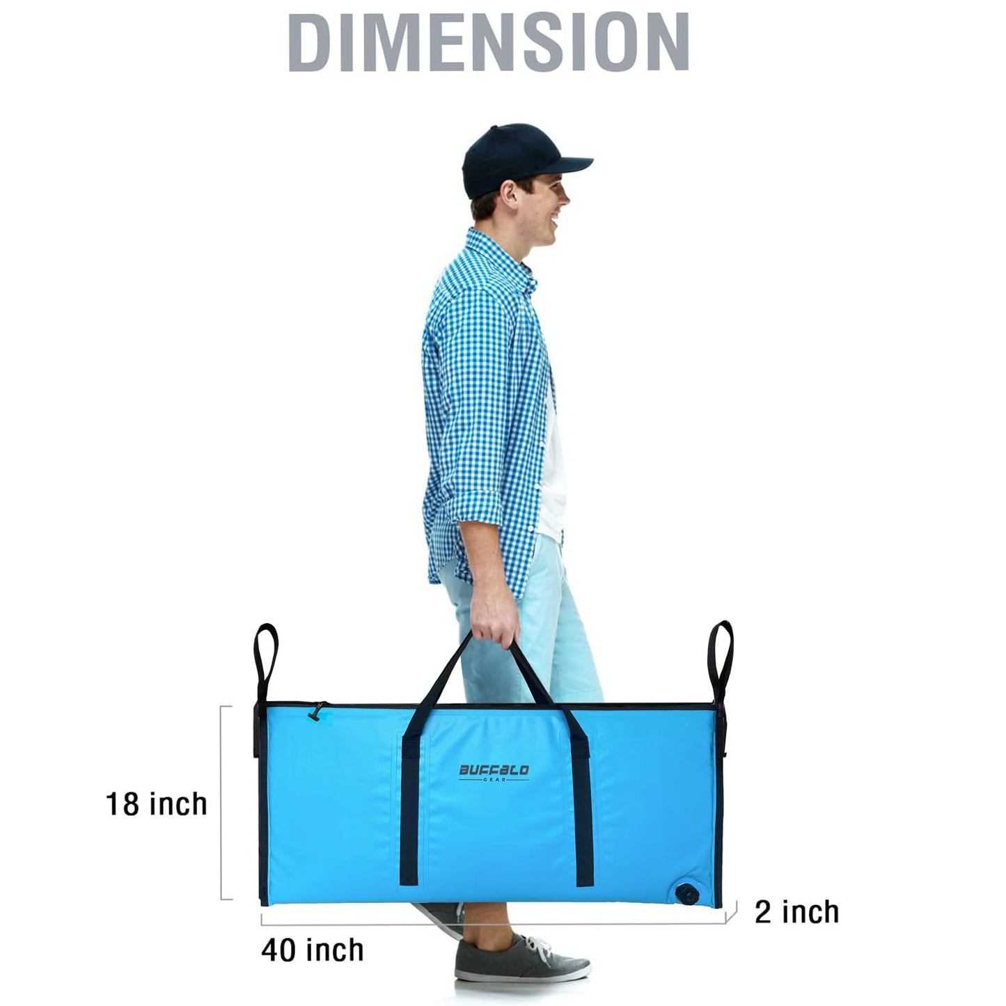 40x18'' Insulated Fish Cooler Bag Keep Ice Cold More Than 24Hours