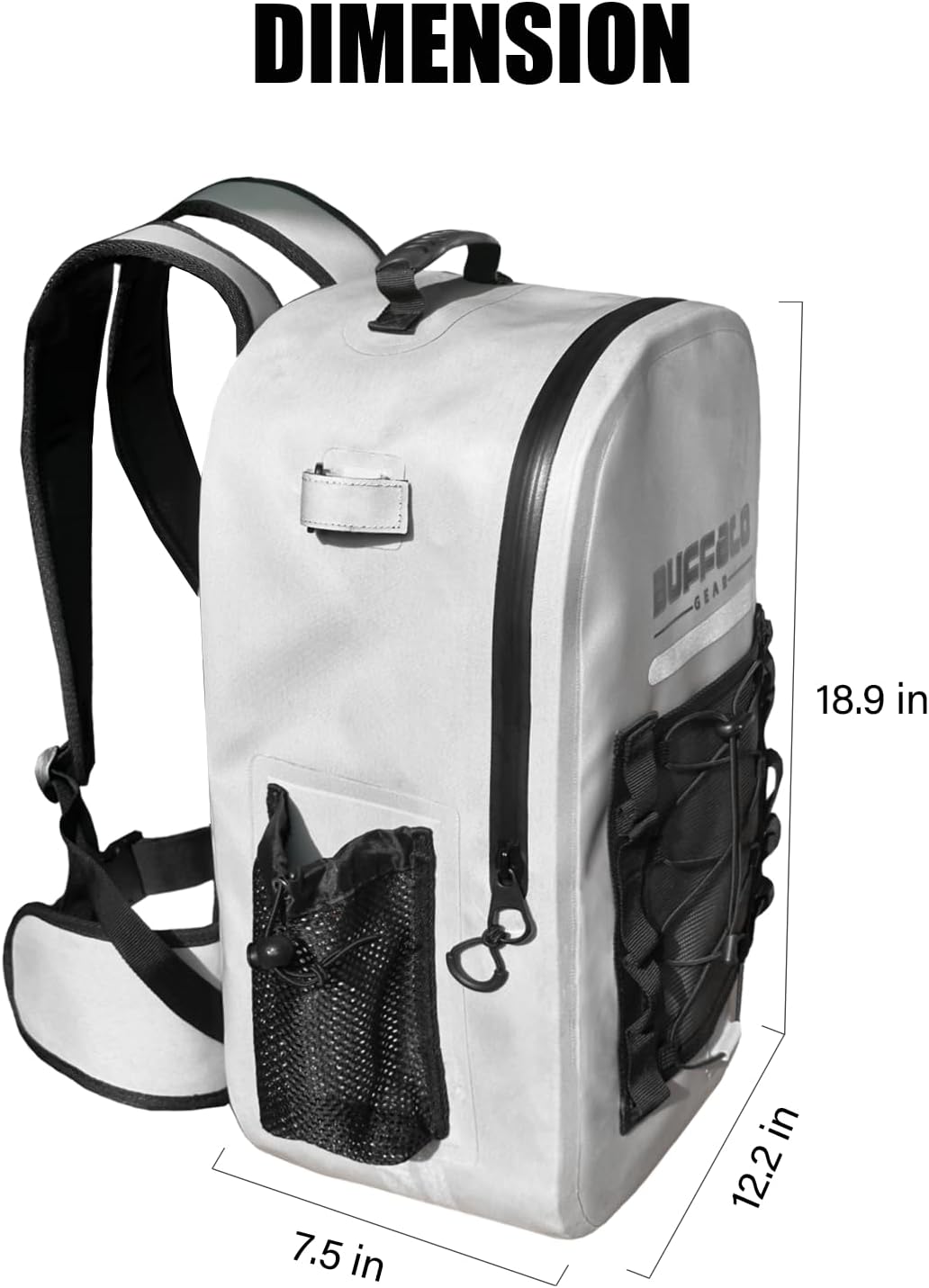 26L Waterproof Fishing Backpack with Rod Holder - Buffalo Gear 