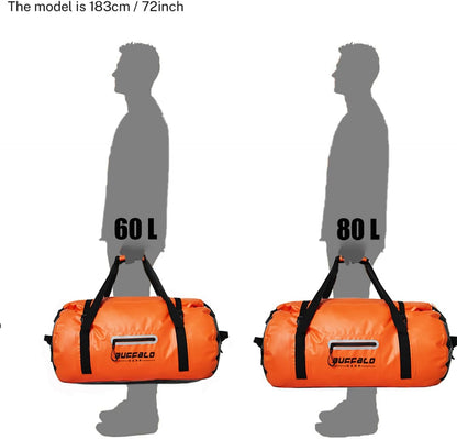 60L Waterproof Duffel Bag, Heavy Duty Dry Bag for Travelling - Buffalo Gear 