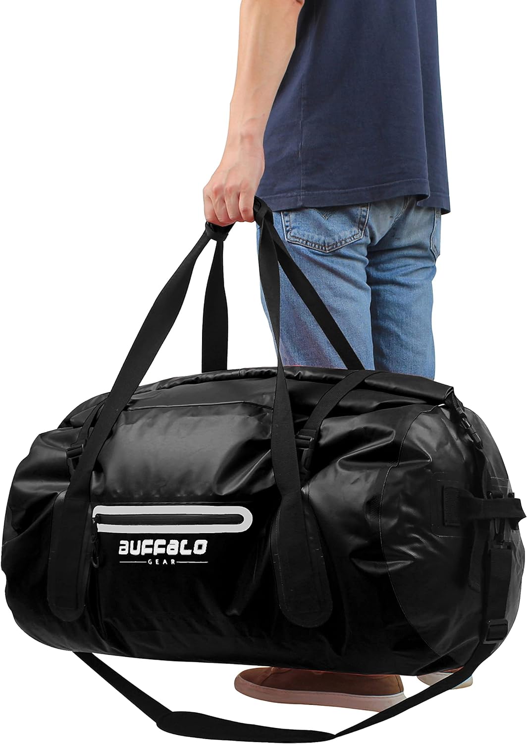 Buffalo Gear 80L Waterproof Duffel Bag, Motorcycle Dry Bag