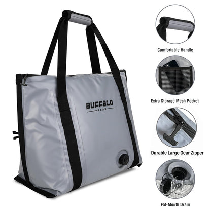 35L Insulated Fish Cooler Bag With Flat Bottom