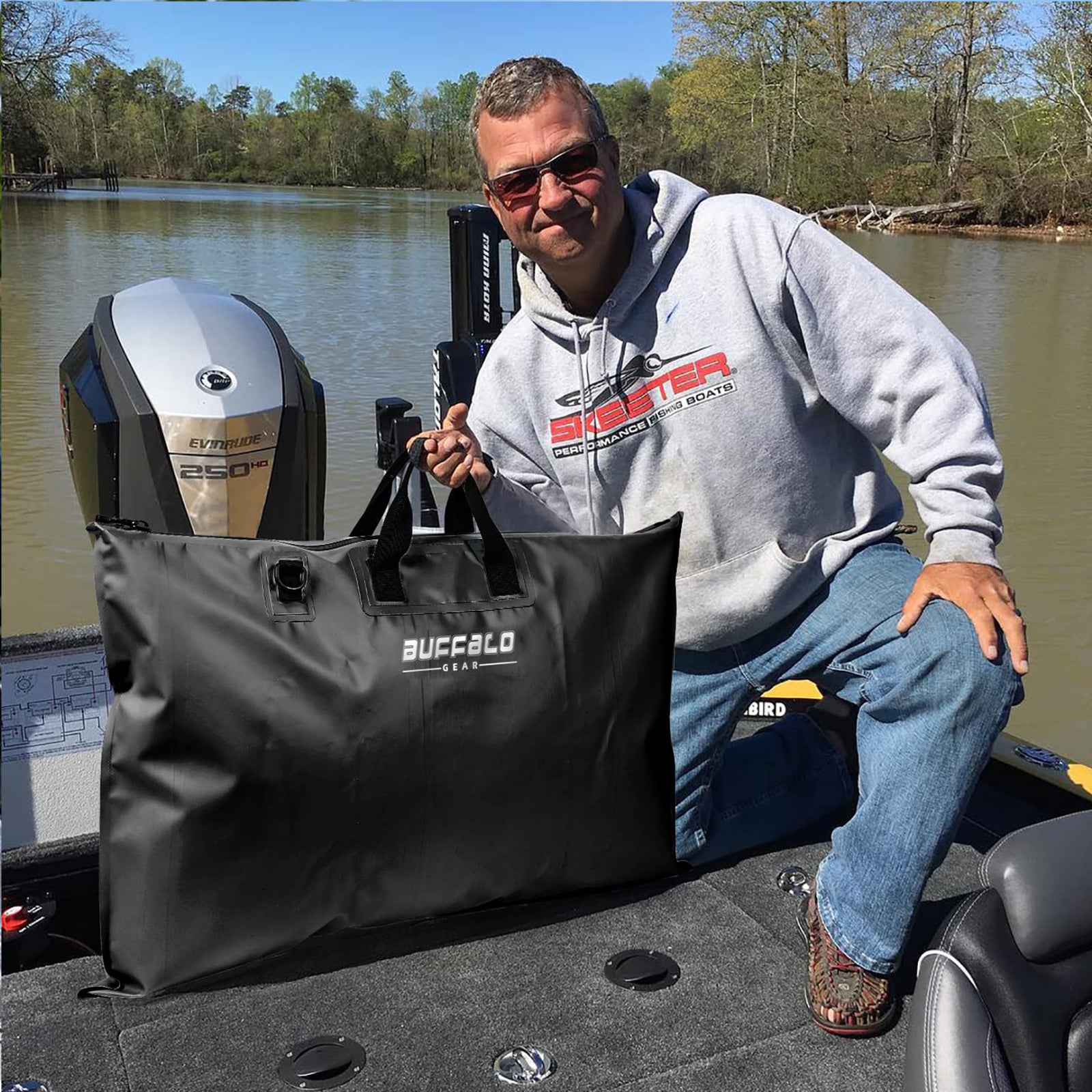 32×19.7'' Fish Tournament Weigh in Bag with Waterproof Zipper - Buffalo Gear 