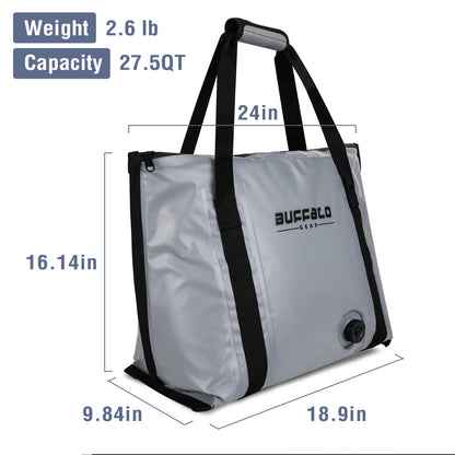 26L Insulated Fish Bag Cooler Flat Bottom - Buffalo Gear 