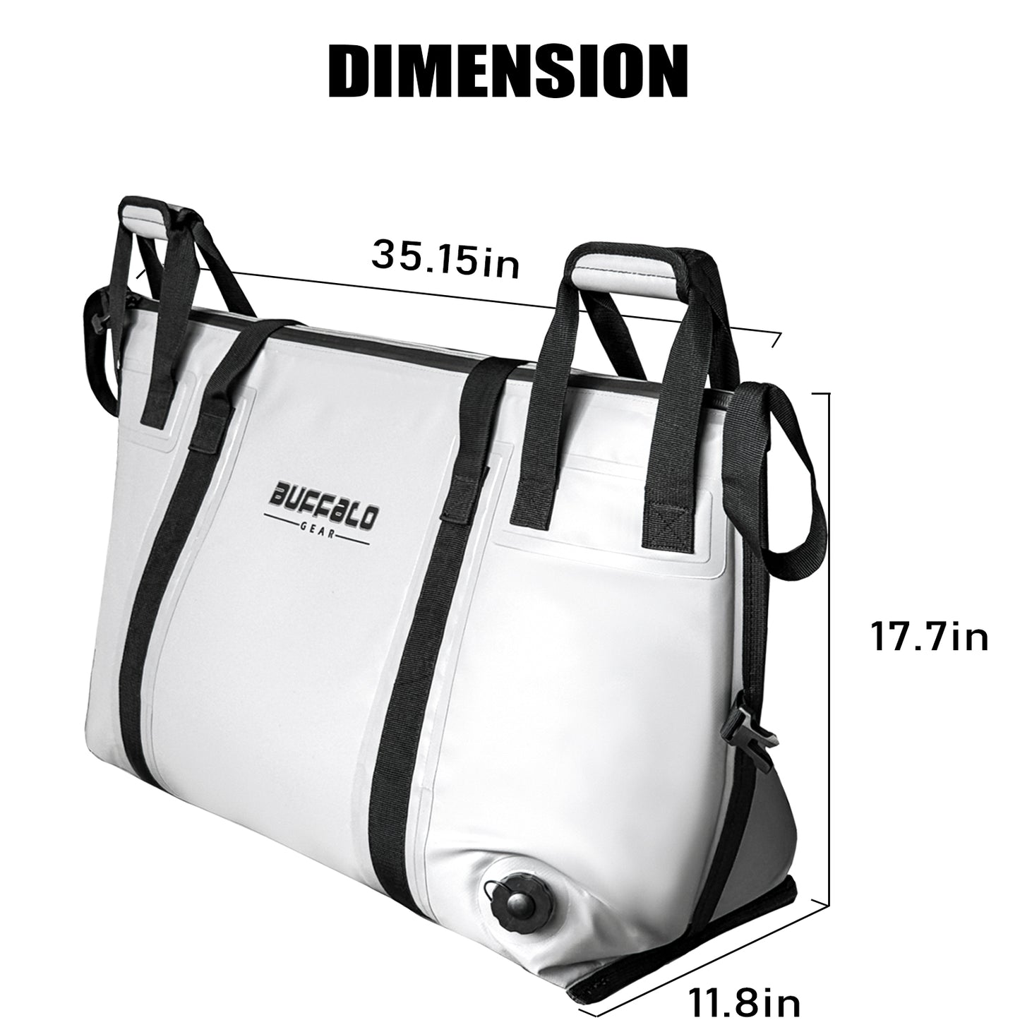 55L Insulated Fish Cooler Bag With Flat Bottom - Buffalo Gear 