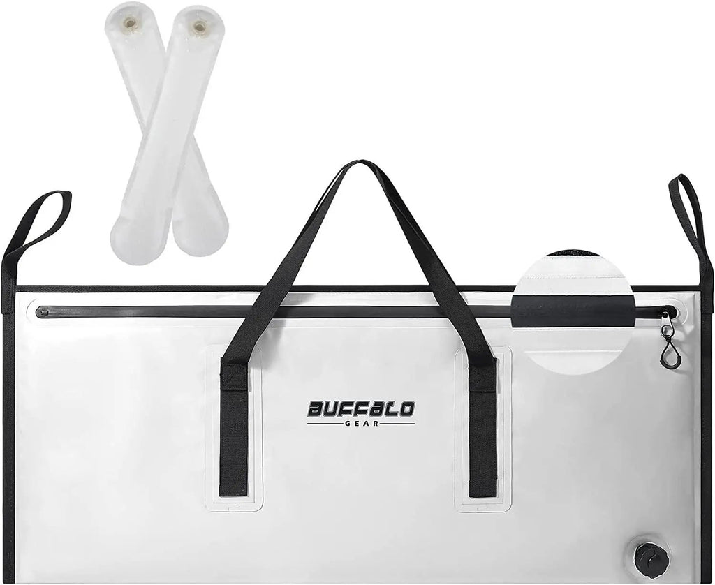  Buffalo Gear Insulated Fishing Kill Bag 40x18In,Leakproof Fish  Cooler Bag