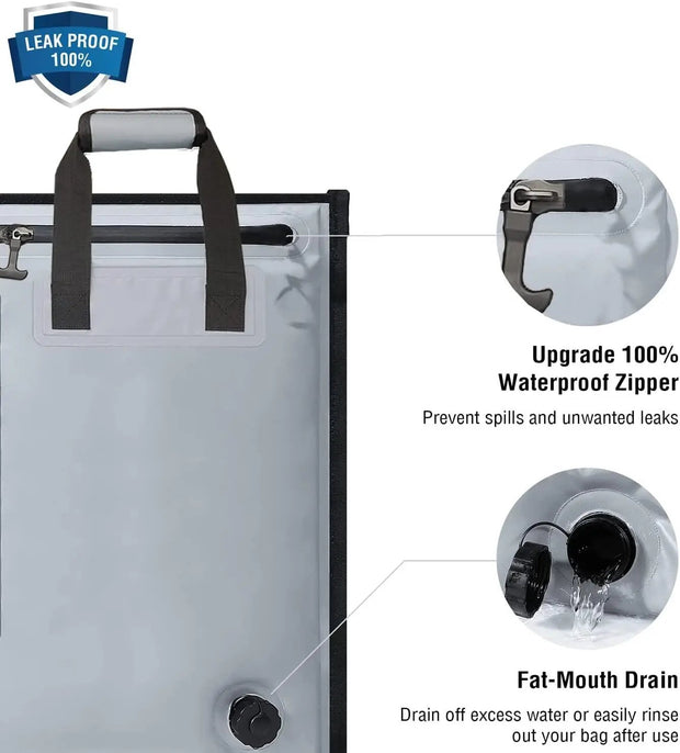 Buffalo Gear Insulated Fish Kill Bag 60x24 In,Leakproof Fish Cooler  Bag,Large Portable Fish Bag White,Keep Ice Cold More Than 24 Hours (Grey) :  : Sports & Outdoors
